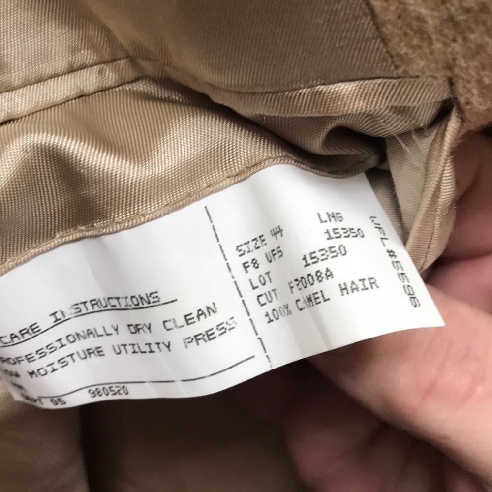 Polo 100% Camel hair Ralph Lauren blazer 44 long - Picture 4 of 11